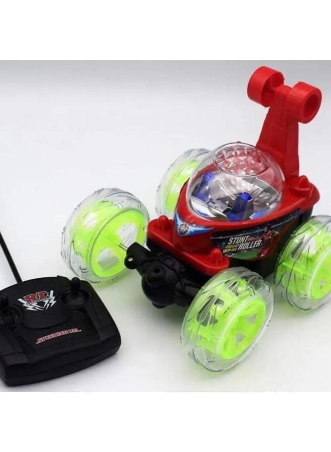Rechargeable Remote Control Stunt Car for Kids – 360° Rotation with LED Lights - Image 2