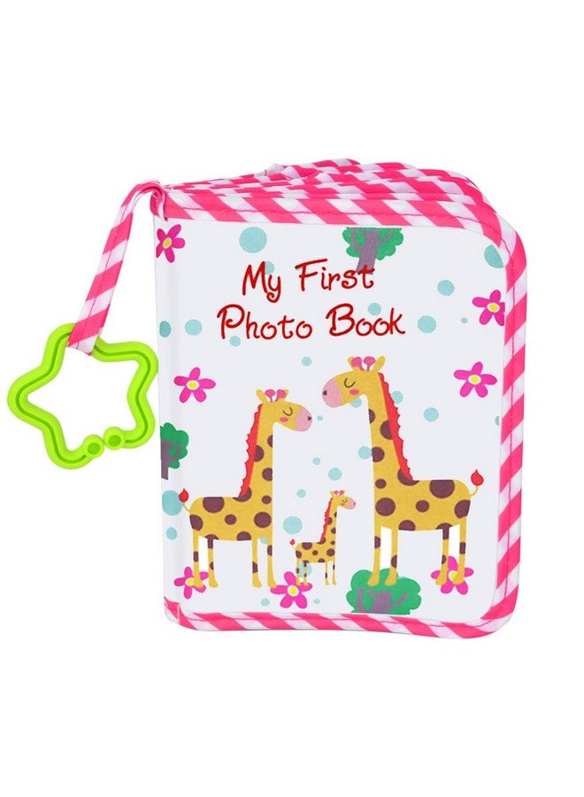 AUVCAS Baby Photo Album Soft Cloth Photo Book First Year Memory Album Shower Gift for Babies Newborns Toddlers & Kids,Holds 4x6 Inch Photos. (Pink) - Image 1