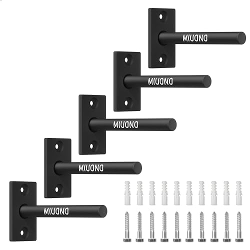 MIUONO Weight Plate Rack, Wall Mount Weight Plate Holder for 1" Plates, 5 Pack Weight Storage Racks Home Gym Organizer - Image 1