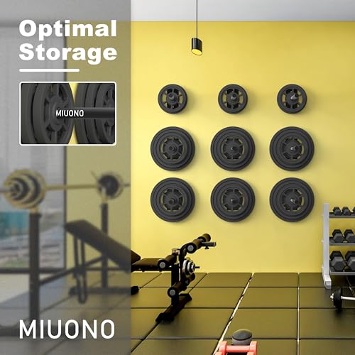 MIUONO Weight Plate Rack, Wall Mount Weight Plate Holder for 1" Plates, 5 Pack Weight Storage Racks Home Gym Organizer - Image 5