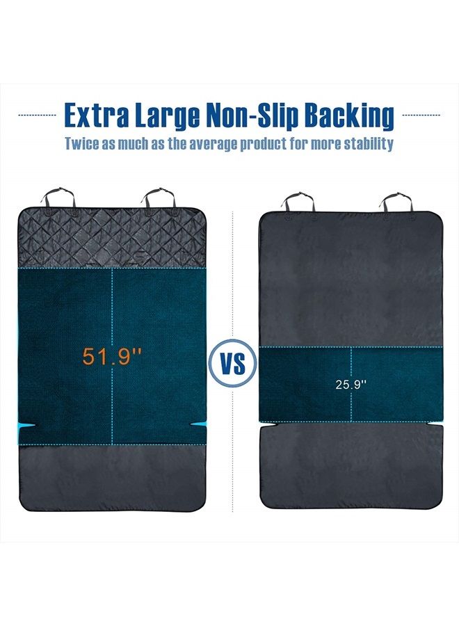 F-color SUV Cargo Liner for Dogs, Waterproof Pet Cargo Cover Dog Seat Cover Mat for SUVs Sedans Vans with 2 Large Pockets, Non-Slip, Large Size Universal Fit, Black - Image 3