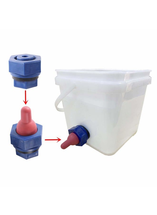 FULAIERGD Sheep Goat Animal Teats Lamb Pacifier Pet Feeding Bucket Teats Lamb Feeder with Fixed Base for Farm Animal Pet Easy Installation Removal(Style 2) - Image 2