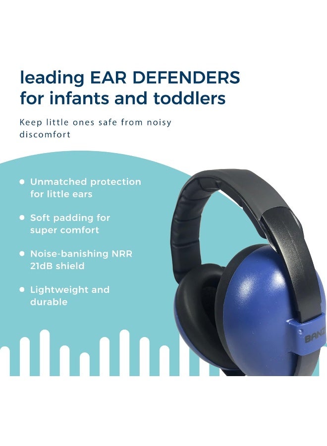 Banz Banz - Earmuffs with Protection for Babies and Toddlers (Industry Leader Rated for Noise Reduction and Noise Protection), Navy  - Image 3