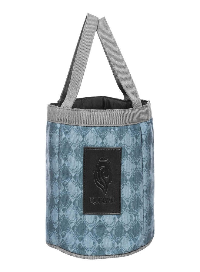 Equinavia Darby Mini Grooming Tote Bag for Horses, Dogs, Cats | Riding Supplies Organizer with 8" x 8" x 8.5" Interior - Dark Grey/Light Grey - One Size - Image 1