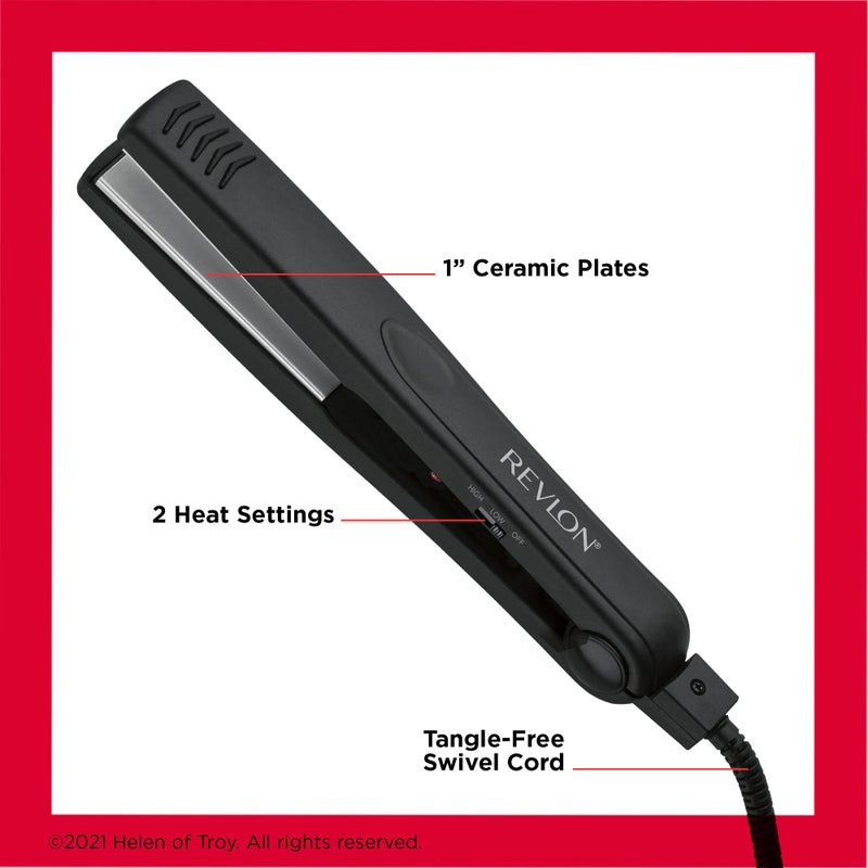 Revlon Smooth and Straight Ceramic Flat Iron | Fast Results, Smooth Styles (1 in) - Image 4