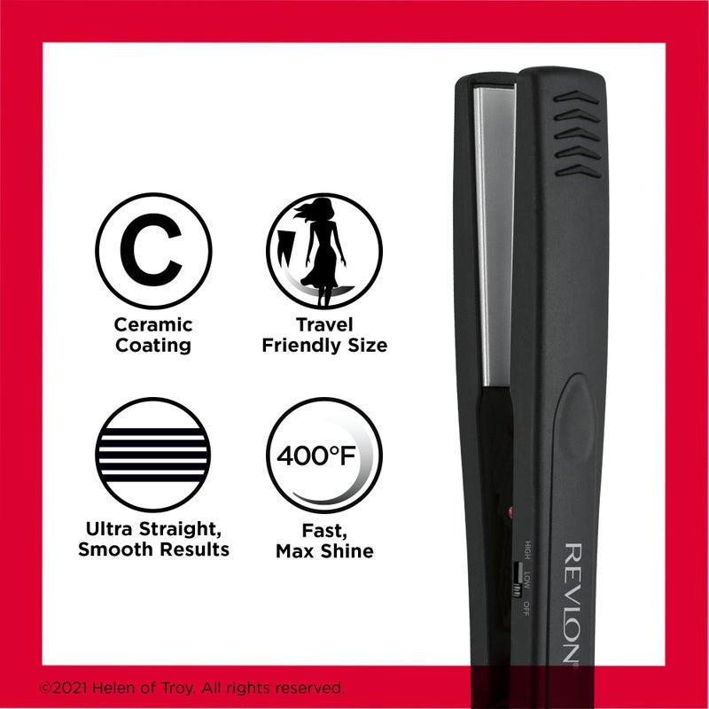 Revlon Smooth and Straight Ceramic Flat Iron | Fast Results, Smooth Styles (1 in) - Image 5