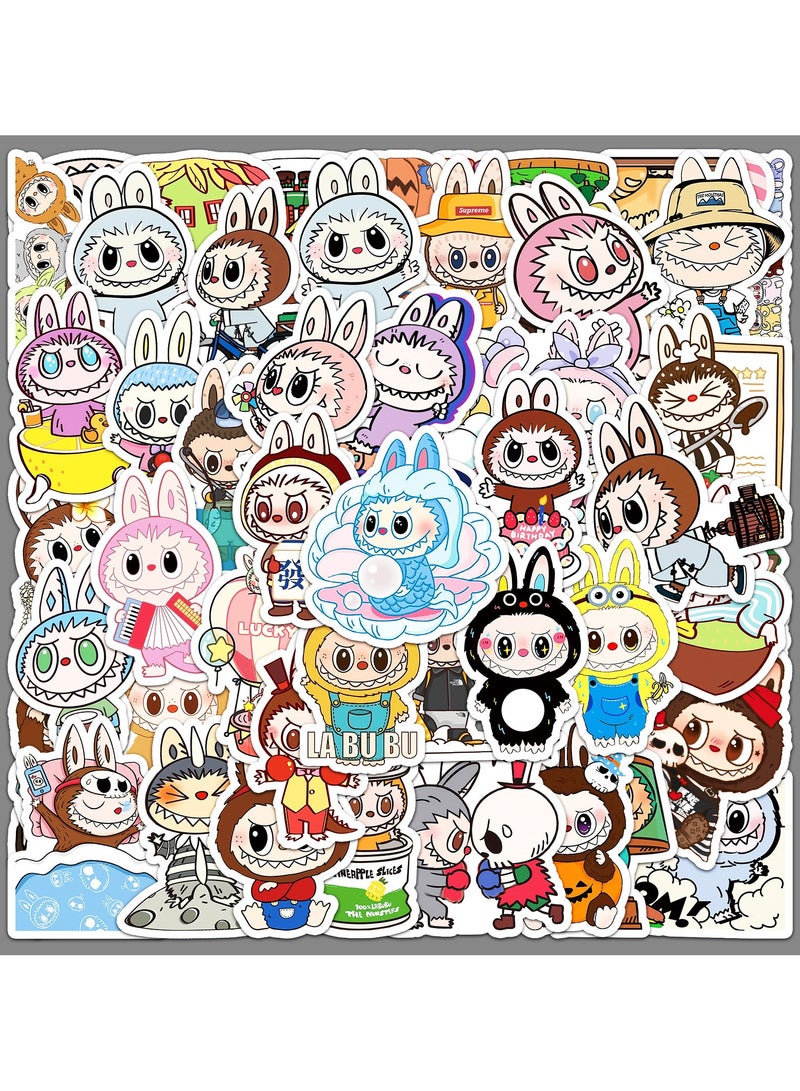 50-Piece labubu Cute Vinyl Decals Waterproof Stickers for Kids Teen Girl Boy Water Bottle, Laptop, Phone, Computer, Guitar, Notebook, Skateboard - Image 1
