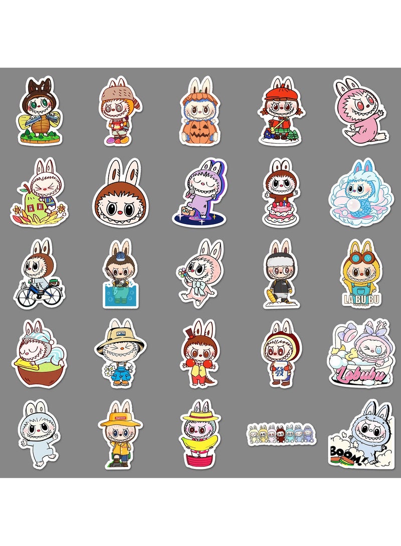 50-Piece labubu Cute Vinyl Decals Waterproof Stickers for Kids Teen Girl Boy Water Bottle, Laptop, Phone, Computer, Guitar, Notebook, Skateboard - Image 2