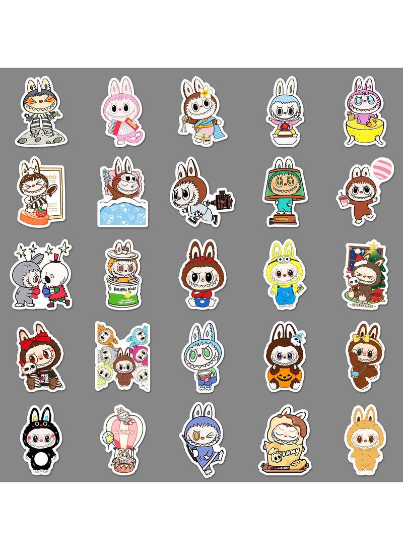 50-Piece labubu Cute Vinyl Decals Waterproof Stickers for Kids Teen Girl Boy Water Bottle, Laptop, Phone, Computer, Guitar, Notebook, Skateboard - Image 3