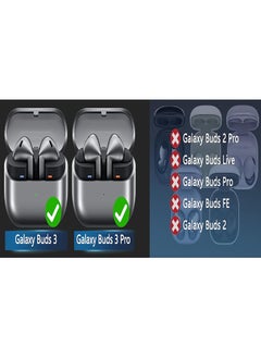 Generic Carbon grain surface Cover Case Compatible With Samsung Galaxy Buds 3 Pro /Bud3 Lock Clip,Protective anti-fall Skin-- Black  - Image 2