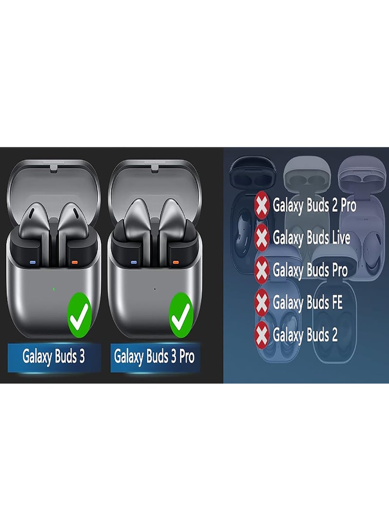 Carbon grain surface Cover Case Compatible With Samsung Galaxy Buds 3 Pro /Bud3 Lock Clip,Protective anti-fall Skin-- Black  - Image 2
