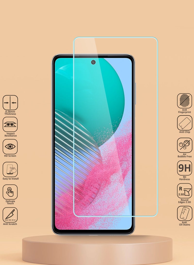 Techie HD Tempered Glass Screen Protector for Samsung Galaxy M54 - Anti Reflection Anti Bubbles 9H Hardness 0.33 mm Rounded Edges Easy Installation - Image 2
