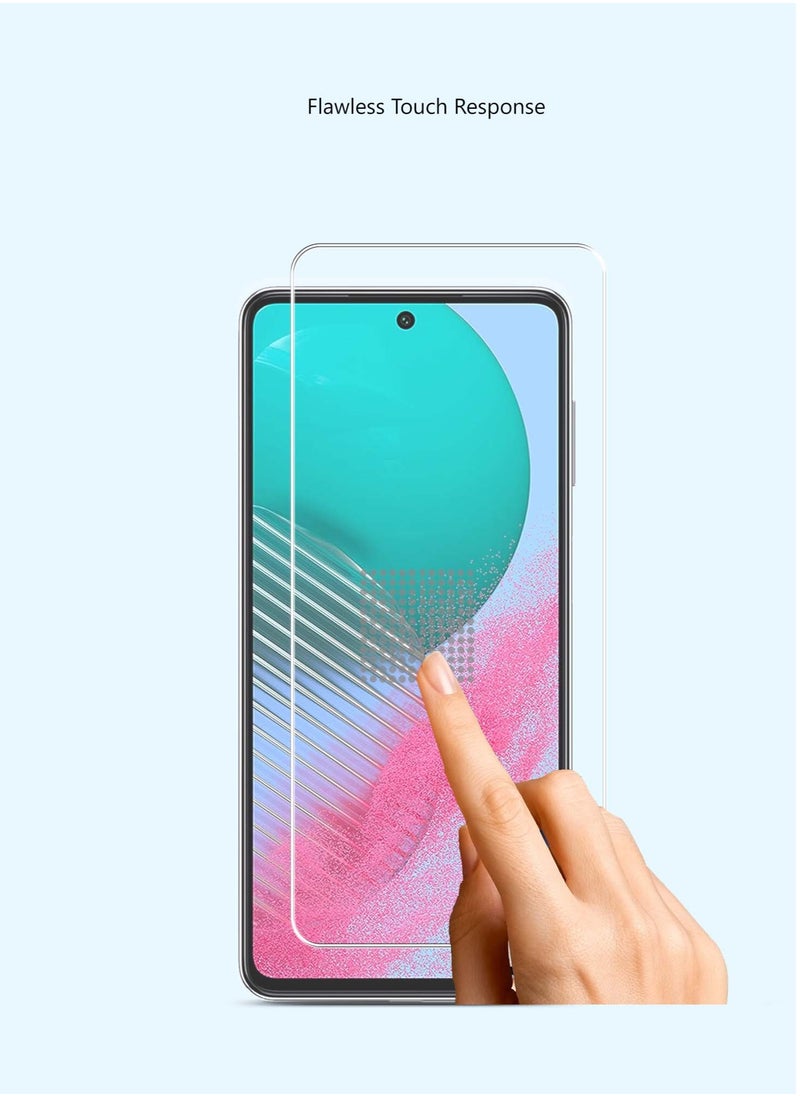 Techie HD Tempered Glass Screen Protector for Samsung Galaxy M54 - Anti Reflection Anti Bubbles 9H Hardness 0.33 mm Rounded Edges Easy Installation  - Image 3