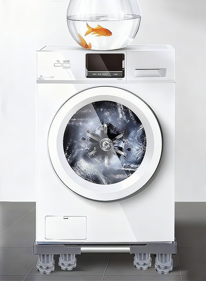 أبيكس حامل ثلاجة بقاعدة عالمية قابلة للتعديل مع 8 أقدام قوية لحامل الغسالة، قاعدة حامل الثلاجة، عربة الأجهزة القابلة للتعديل مربعة الشكل - Image 5