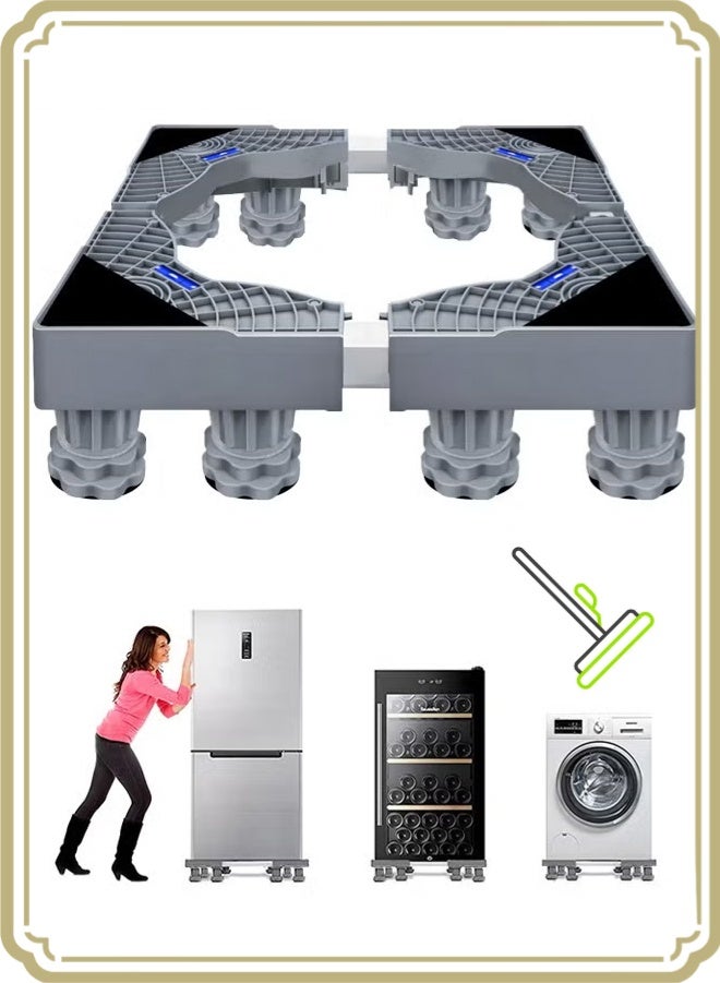 APEX Fridge Stand Universal Stand Base Adjustable Refrigerator Stand with 8 Strong Feet for Washing Machine Stand Pedestal, Fridge Base Stand, Adjustable Appliance Dolly Square - Image 5