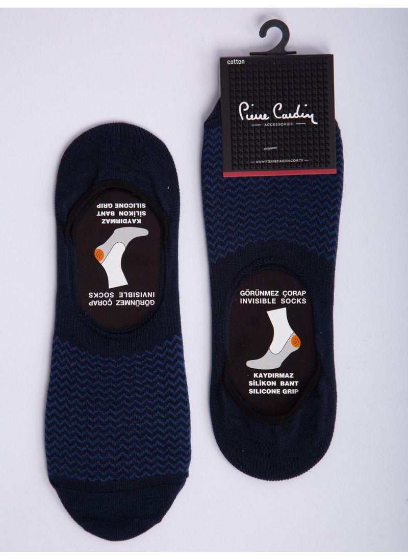 pierre cardin Cotton 6-Pack Men's Silicone Banded Non-Slip Ballerina Socks 403-PC Navy Blue 