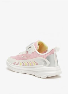 Kappa Girls' Colourblock Sports Shoes with Hook and Loop Closure  - Image 2