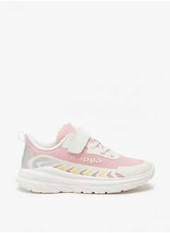 Kappa Girls' Colourblock Sports Shoes with Hook and Loop Closure  - Image 3