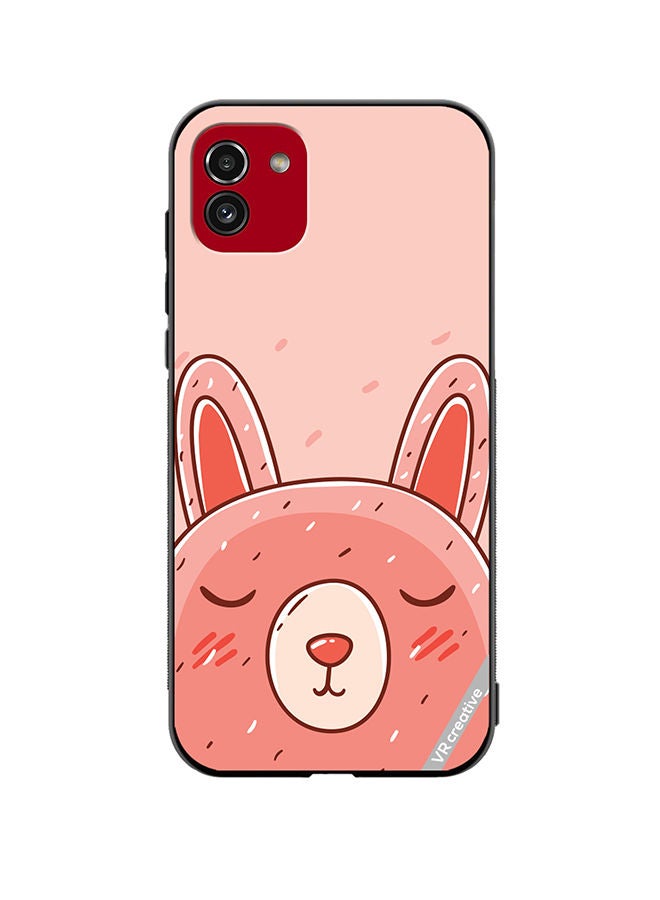 VR CREATIVE Protective Case Cover For Samsung Galaxy A03 Sleeping Rabbit Design Multicolour - Image 1