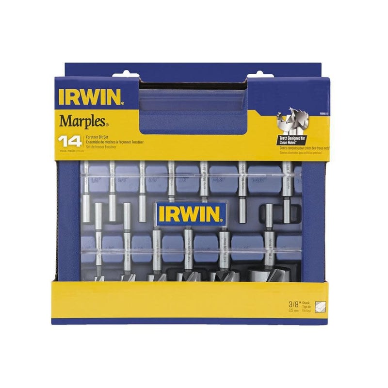 IRWIN Marples Forstner Bit Set, Wood Drill Bits, Made of Carbon Steel, Ideal for Fine Woodworking, Cabinet-making and more, 14 Pieces (1966893) - Image 2