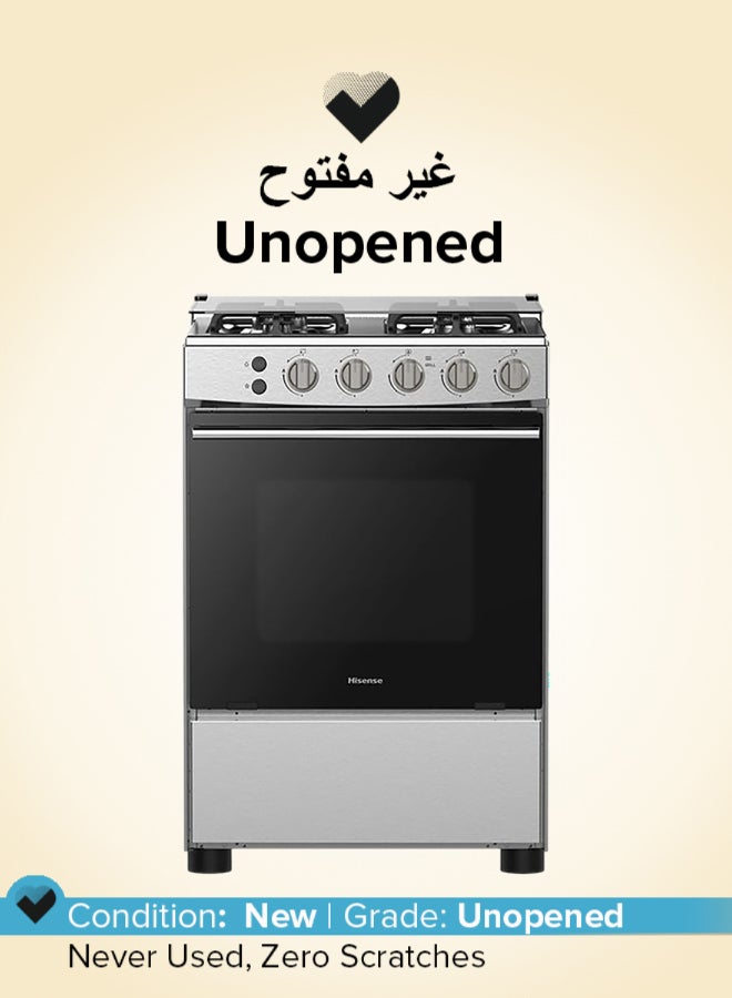 Hisense Renewed - 60X60 Cm 4 Burner Cooking Range 4 HFG60121X Silver - Image 1