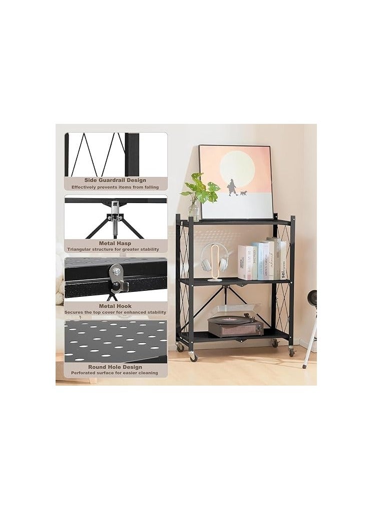 بونكا رف تخزين سميك قابل للطي يتكون من 3 طبقات لون اسود من بونكا - Image 5