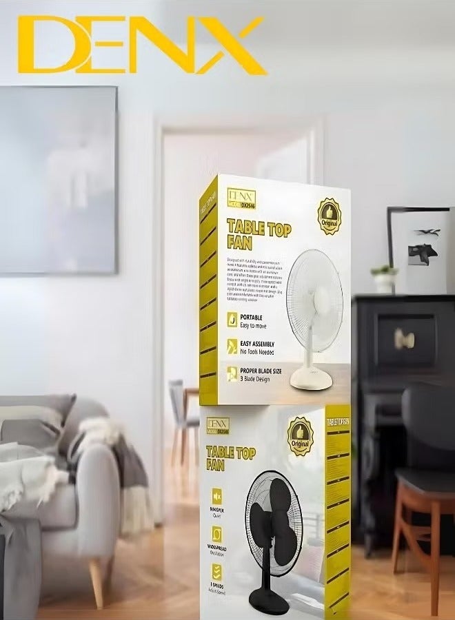 Denx 3-blade electric table fan, 45 watts, with 3 speeds - Image 5