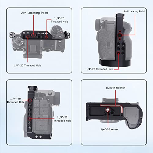 FOEASY Foto4easy Aluminum Alloy X-H2 X-H2S Cage for Fujifilm X-H2&X-H2S Mirrorless Digital Camera Body,Camera Rig with NATO Rails, Quick Release Plate for Arca - Image 4