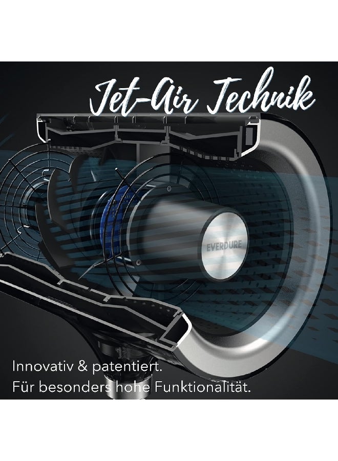  ايفرديور مروحة نفاثة من الألومنيوم بتقنية جيت ئير الحاصلة على براءة اختراع مع جهاز تحكم عن بعد باللون الأسود والفضي 113 × 52 × 24 سم EP125WHTGB - Image 3