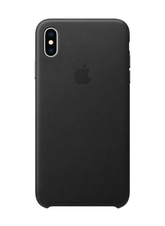 ابل  غطاء حماية من الجلد لهاتف آيفون XS ماكس أسود - Image 1