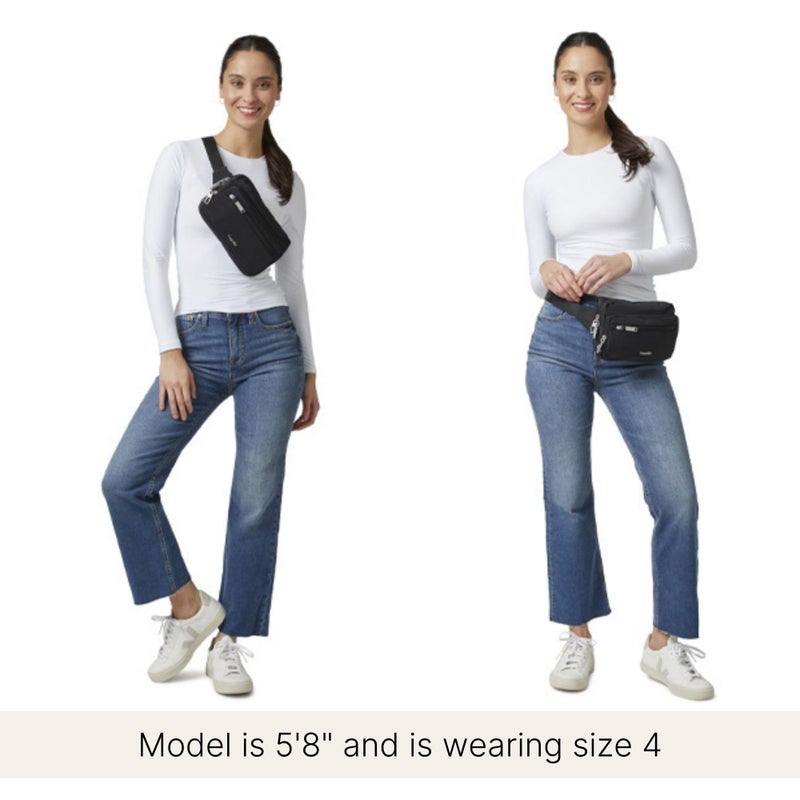 Baggallini Securtex Anti-theft Belt Bag 8.8"x5.5" Crossbody Fanny Pack for Women RFID Wallet Locking Zipper Travel Purse - Image 5