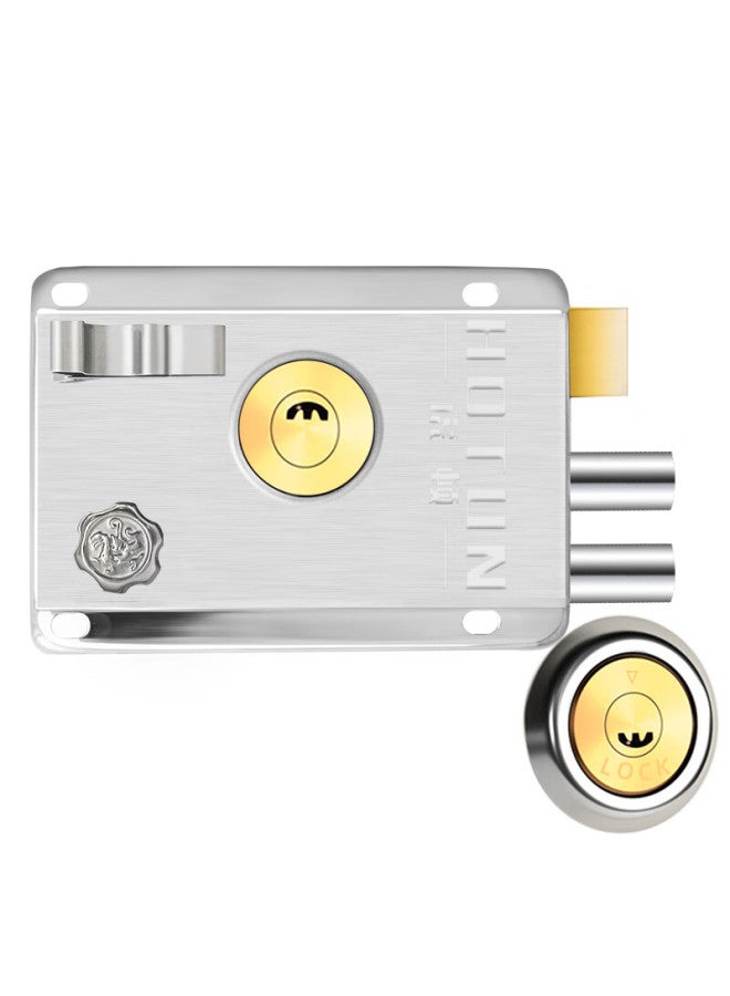 Hotun Anti-theft Door Lock, Exterior Door Lock, Old-style Door Lock, Iron Door Lock, Wooden Door Lock, Interior And Exterior Door Lock, 9698 Left-opening - Image 3