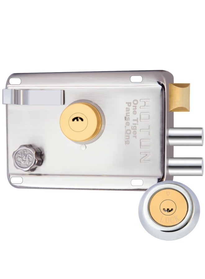 Hotun Anti-theft Door Lock, Exterior Door Lock, Old-style Door Lock, Iron Door Lock, Wooden Door Lock, Interior And Exterior Door Lock, 9698 Left-opening - Image 4