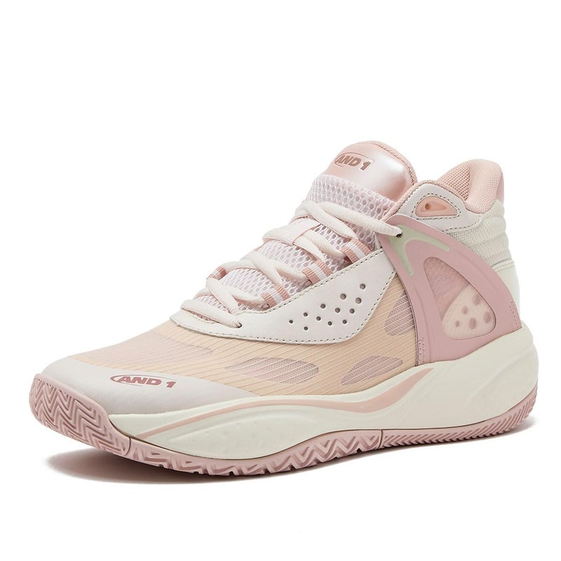 AND1 Revel Mid Mens Basketball Shoes Indoor or Outdoor Basketball Sneakers for Men or Women Street or Court Natural 55 Medium