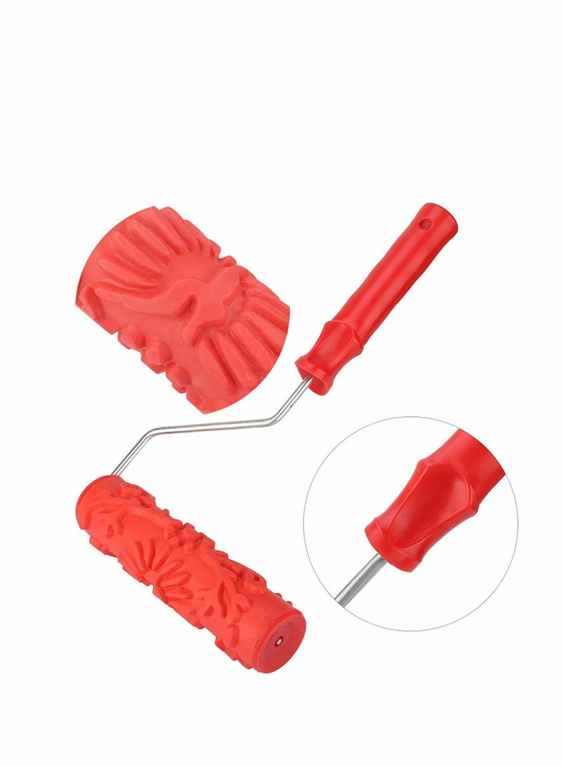 Embossed Rubber Roller, Paint Painting Roller Knurling Drum Tools Diatom Ooze Home Decor Improvement  - Image 5