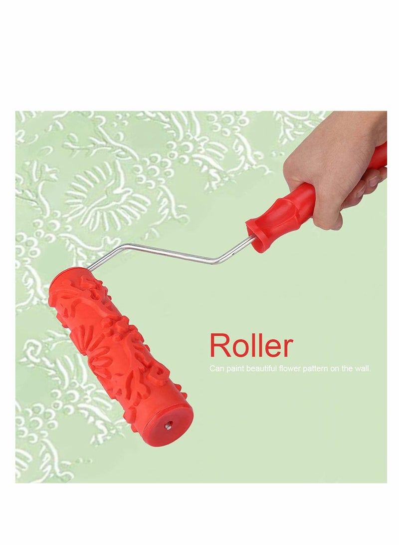 Embossed Rubber Roller, Paint Painting Roller Knurling Drum Tools Diatom Ooze Home Decor Improvement  - Image 4