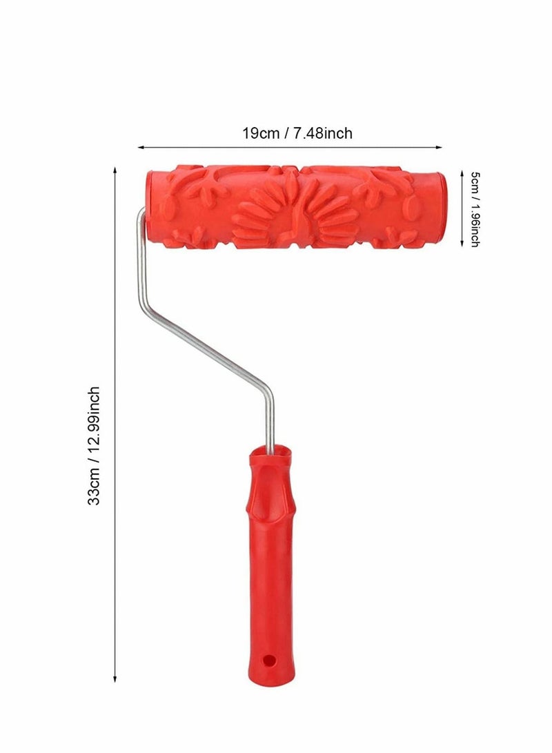 Embossed Rubber Roller, Paint Painting Roller Knurling Drum Tools Diatom Ooze Home Decor Improvement  - Image 2