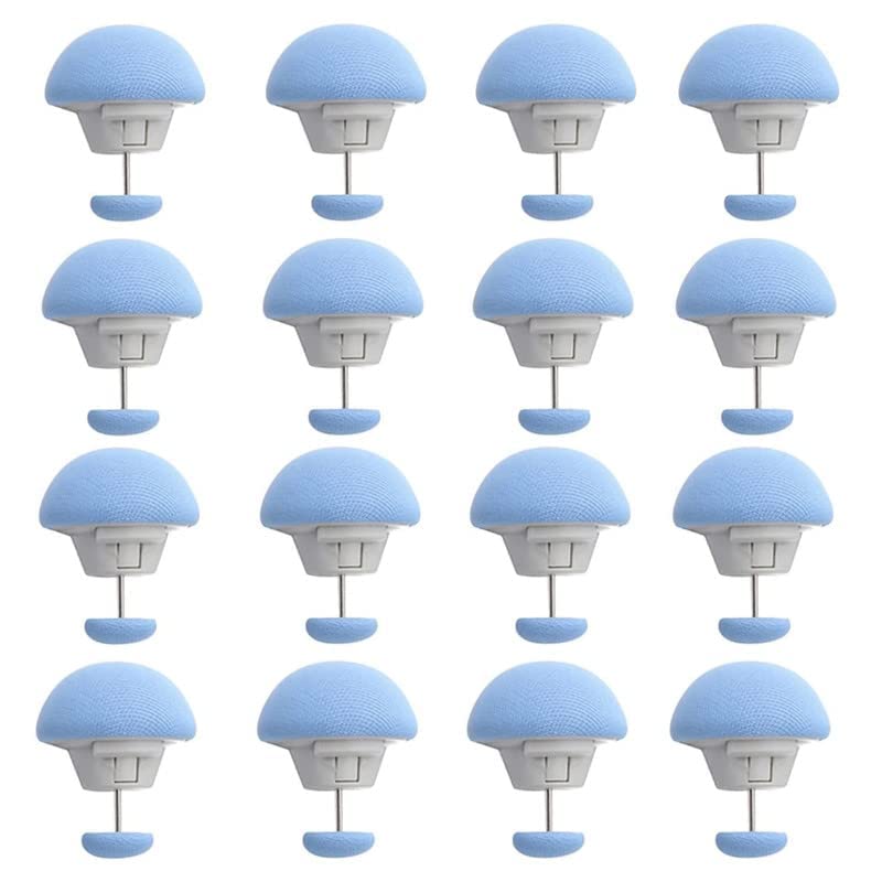 WINDKART Mushroom Shape Duvet Clips for Comforters Duvet Clips Fasteners AntiSlip Quilt Fixator Set NonSlip Unbreakable Quilt Holder Rust Proof Holding Clips Blue 16 - Image 1