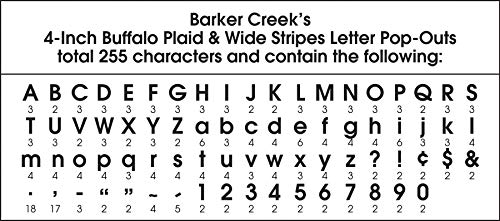 BARKER CREEK باركر كريك 255 قطعة من حروف البافالو بلايد والخطوط العريضة، حروف وأرقام وعلامات ترقيم ملونة 4 بوصات، للفصول الدراسية، المكاتب، العروض، المنزل والمزيد (1732) - Image 4