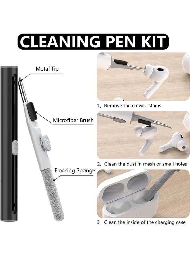 Soft Silicone Protective Case Cover for AirPods 4 with Cleaner Kit and Keychain - Image 3