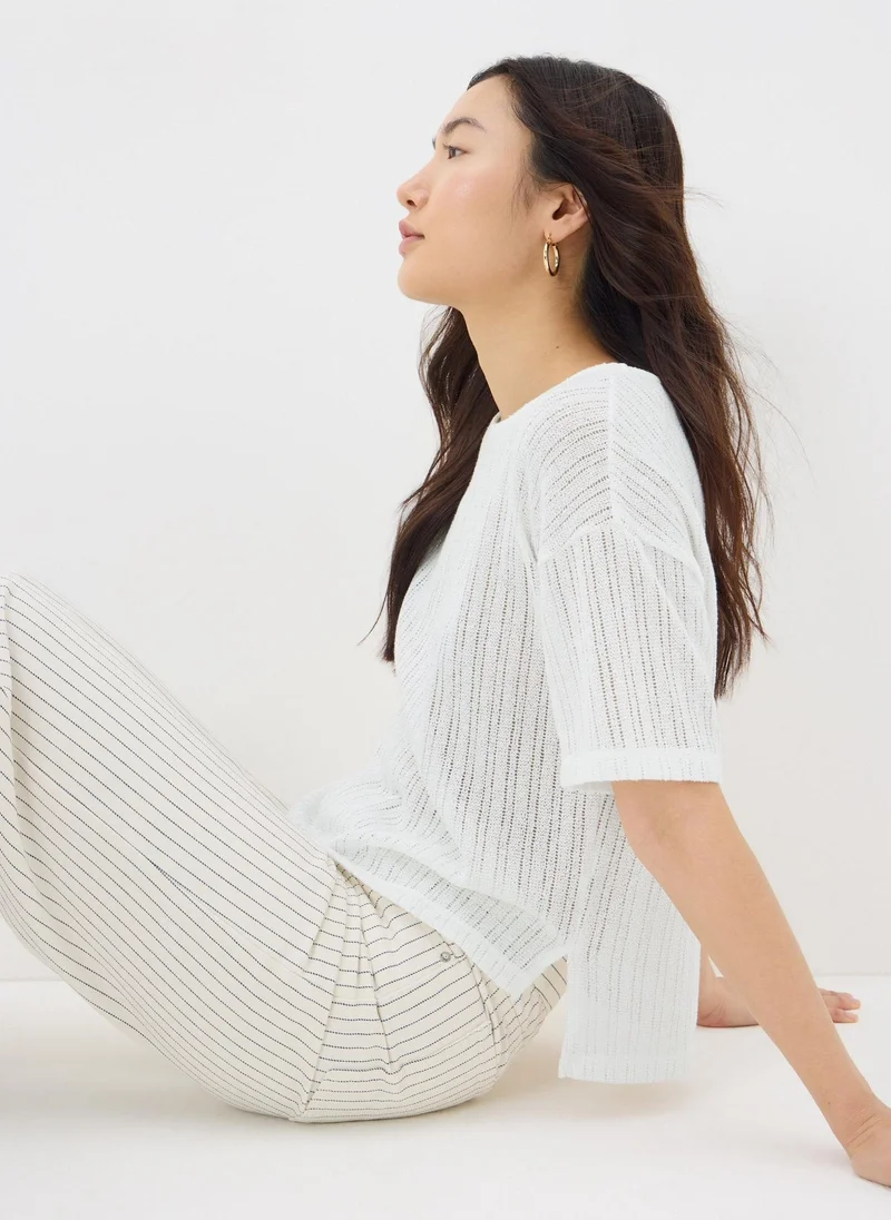 Matalan Cream Cut & Sew Hem Top