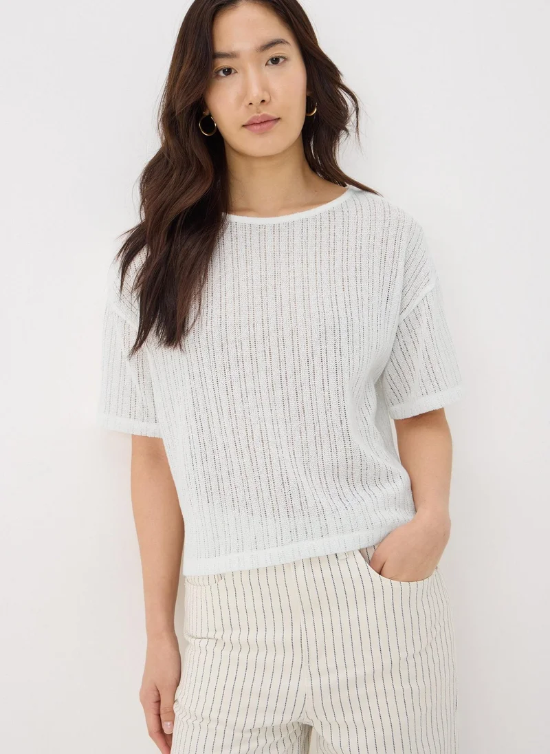 Matalan Cream Cut & Sew Hem Top