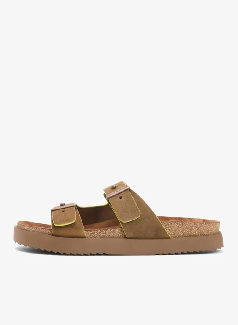TOMMY HILFIGER Cork Adjustable Suede Sandal