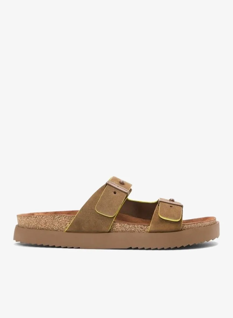 TOMMY HILFIGER Cork Adjustable Suede Sandal