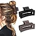 WLLHYF 2 Pieces Square Claw Clips 3.5 Inch Matte Non-slip Hair Clamps Medium Hair Claw Clips Fashion Strong Hold Banana Clip Thick Thin Hair Styling Accessories for Women Girls - Image 2