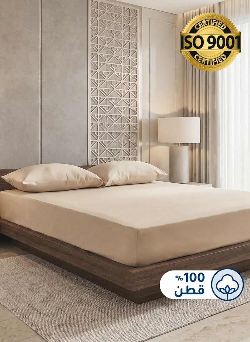 سيد المنسوجات المنزلية طقم شراشف ملائم من القطن،، مصنوع من القطن 100٪ ، 200 غرزة ، يحتوي على 3 قطع بحجم الحجم كوين جيب عميق بعمق 35 سم