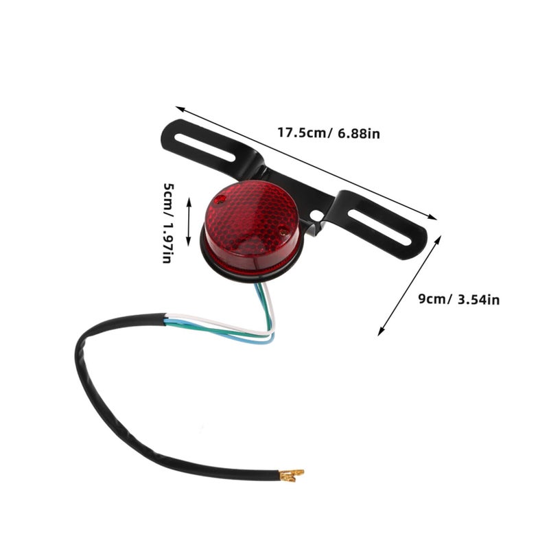 High Brightness LED Motorcycle Tail Light Brake Light With License Plate Bracket - Image 3
