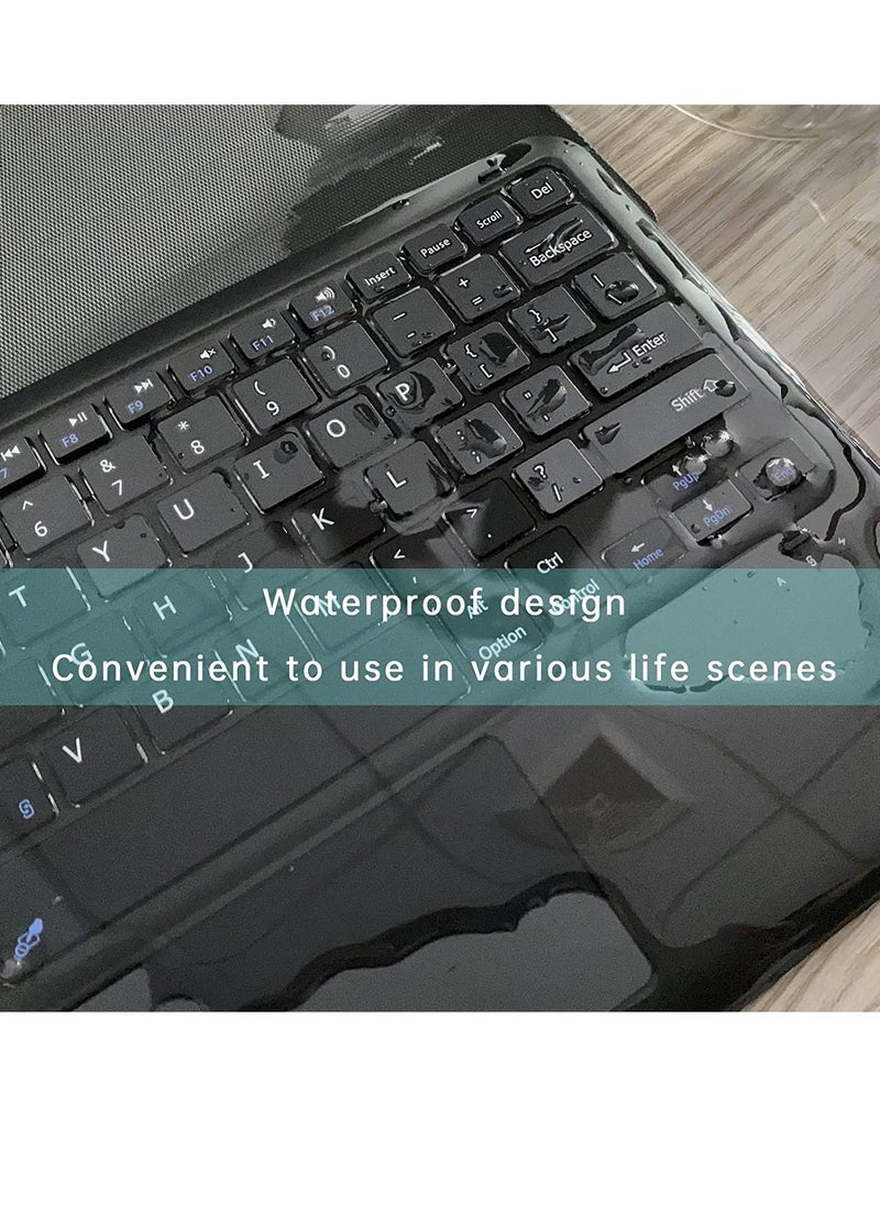 Keyboard Case for Samsung Galaxy Tab S7 FE 12.4" 2021 - Smart Wireless Waterproof Detachable Magnetic Tablet Trackpad Keyboard Cover for S7 FE SM-T730/T736 with S Pen Holder - Image 2