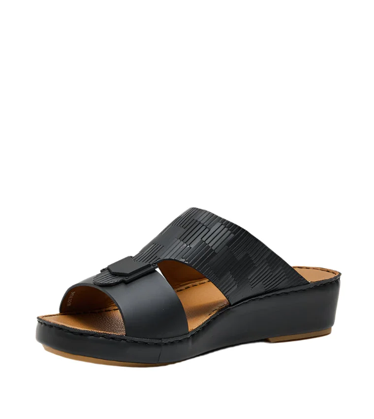 ستيف مادن Omani Sandal Black Men's Sandals