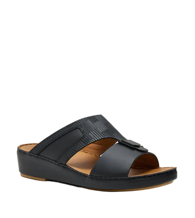 ستيف مادن Omani Sandal Black Men's Sandals